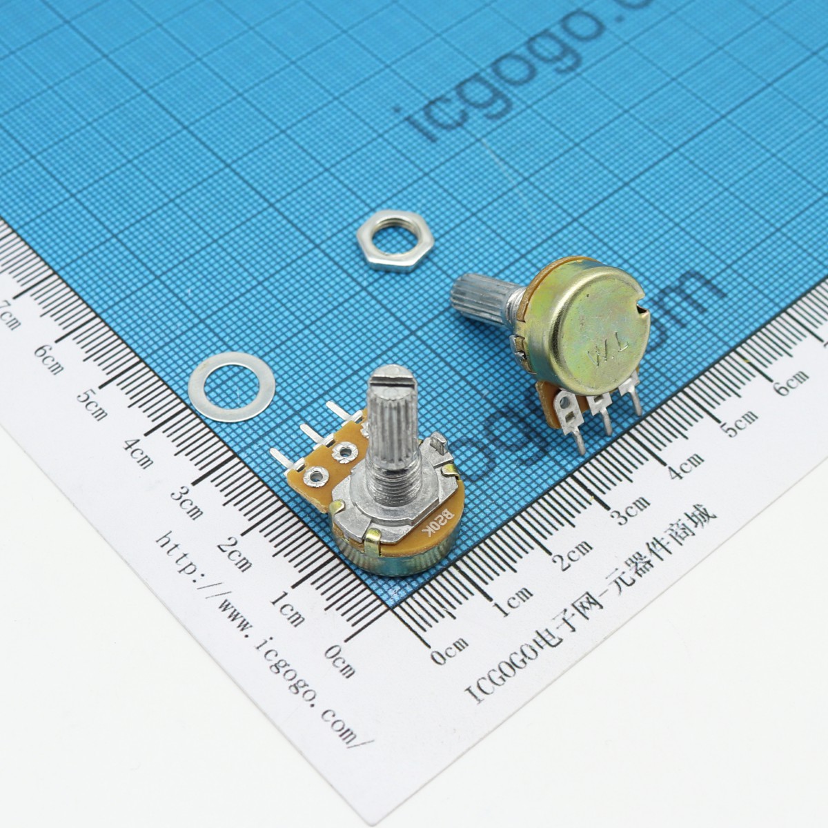 电位器 WH148 B20K 单联 柄长20mm 可调电阻 20KR 3脚